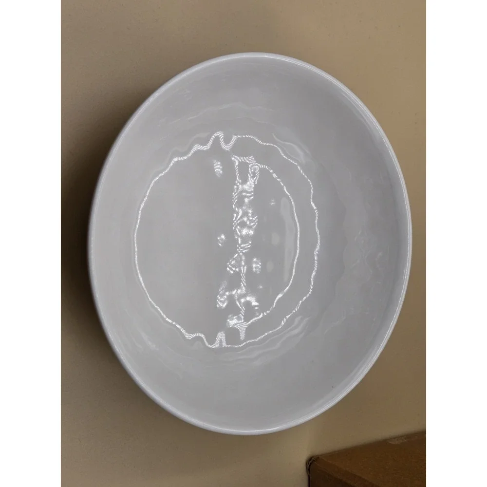 Pottery Barn Cabana Melamine Cereal Bowl Set of 4 Stone‎ NEW